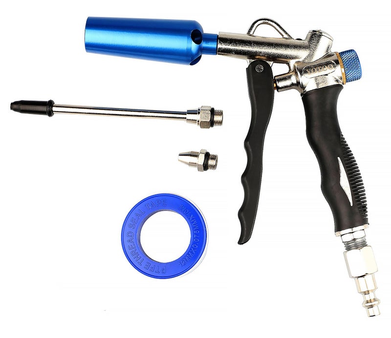 YOTOO 2-Way Air Blow Gun kit with Adjustable Air Flow, Extended Nozzle, High Flow Nozzle and 1/4" NPT Female Quick Plug - Image 1